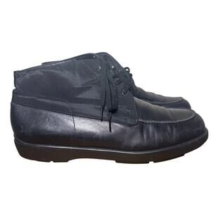 Prada Milano Black Leather Ankle Boots Made in Italy Size 38